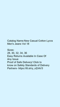 Catalog Name:*New Casual Cotton Lycra Men's Jeans Vol 18* - 32