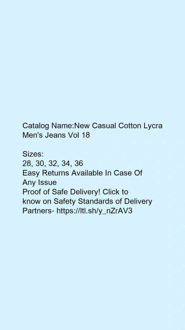 Catalog Name:*New Casual Cotton Lycra Men's Jeans Vol 18* - 32