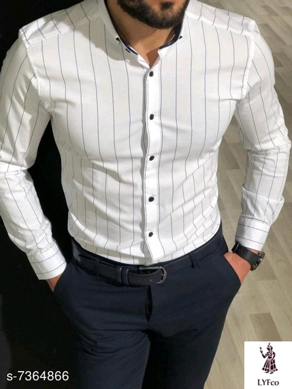 Catalog Name:*Classic Sensational Men Shirts*Sleeve Length: Long SleevesPattern: Printed,StripedMultipack: 1 - XL