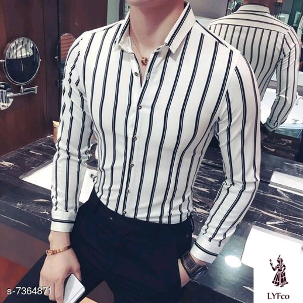 Catalog Name:*Classic Sensational Men Shirts*Sleeve Length: Long SleevesPattern: Printed,StripedMultipack: 1 - XL