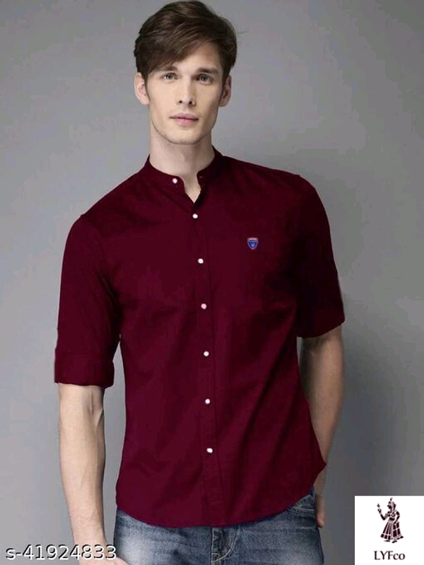 Catalog Name:*Classy Ravishing Men Shirts*Fabric: CottonSleeve Length: Long SleevesPattern: SolidMultipack: 1 - L