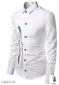 Catalog Name:*Urbane Ravishing Men Shirt Fabric*Fabric: SatinPattern: PrintedMultipack: 1 - white
