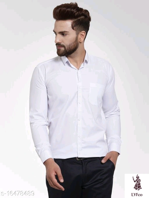 Catalog Name:*Fancy Fabulous Men Shirts*Fabric: Cotton BlendSleeve Length: Long SleevesPattern: SolidMultipack: 1 - S