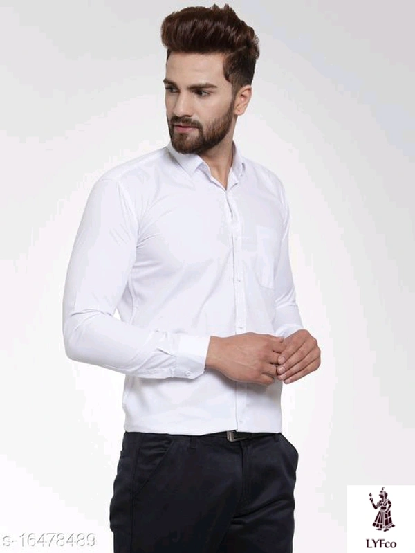 Catalog Name:*Fancy Fabulous Men Shirts*Fabric: Cotton BlendSleeve Length: Long SleevesPattern: SolidMultipack: 1 - S