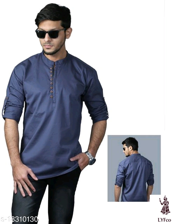 Catalog Name:*Urbane Glamorous Men Shirts*Fabric: CottonSleeve Length: Long SleevesPattern: SolidMultipack: 1 - M