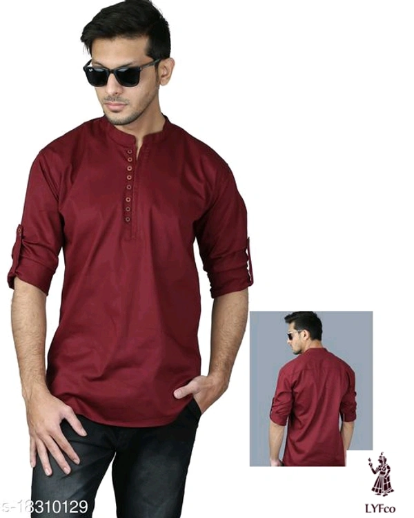 Catalog Name:*Urbane Glamorous Men Shirts*Fabric: CottonSleeve Length: Long SleevesPattern: SolidMultipack: 1 - L