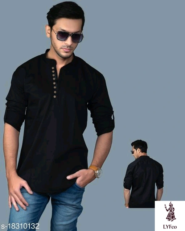 Catalog Name:*Urbane Glamorous Men Shirts*Fabric: CottonSleeve Length: Long SleevesPattern: SolidMultipack: 1 - L