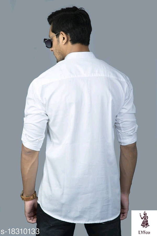 Catalog Name:*Urbane Glamorous Men Shirts*Fabric: CottonSleeve Length: Long SleevesPattern: SolidMultipack: 1 - XXL
