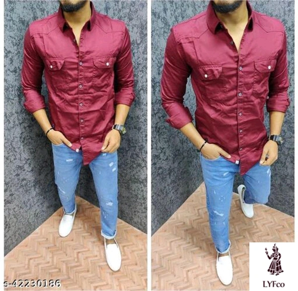 Catalog Name:*Classy Retro Men Shirts*Fabric: CottonSleeve Length: Long SleevesPattern: SolidMultipack: 1 - XL
