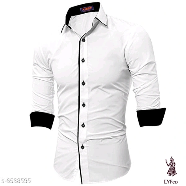 Catalog Name:*Urbane Fabulous Men Shirts*Fabric: Cotton Blend,CottonSleeve Length: Long SleevesPattern: SolidMultipack: 1 - XXL