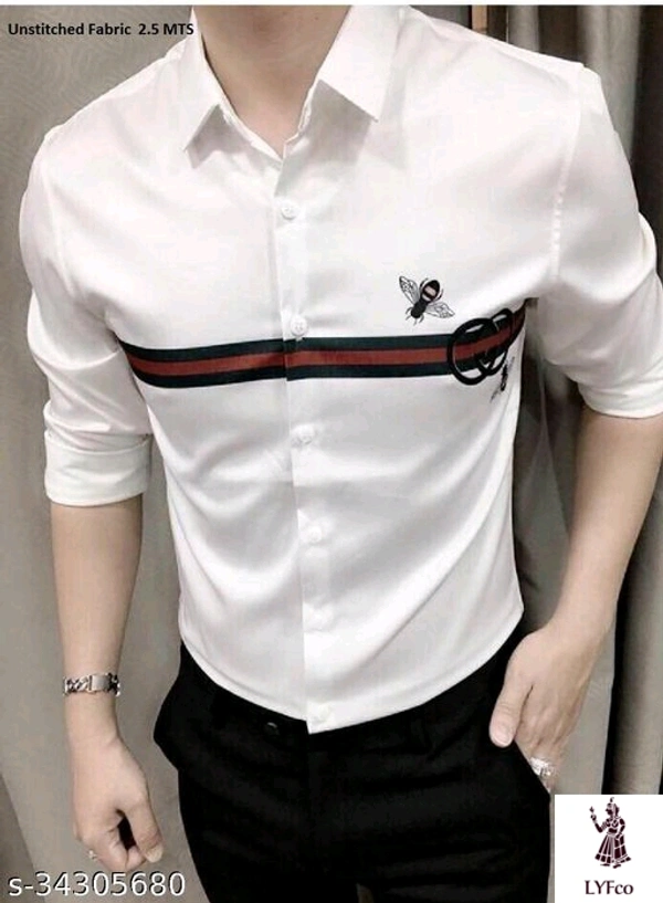 Catalog Name:*Urbane Designer Men Shirts*Fabric: CottonSleeve Length: Long SleevesPattern: PrintedMultipack: 1 - M