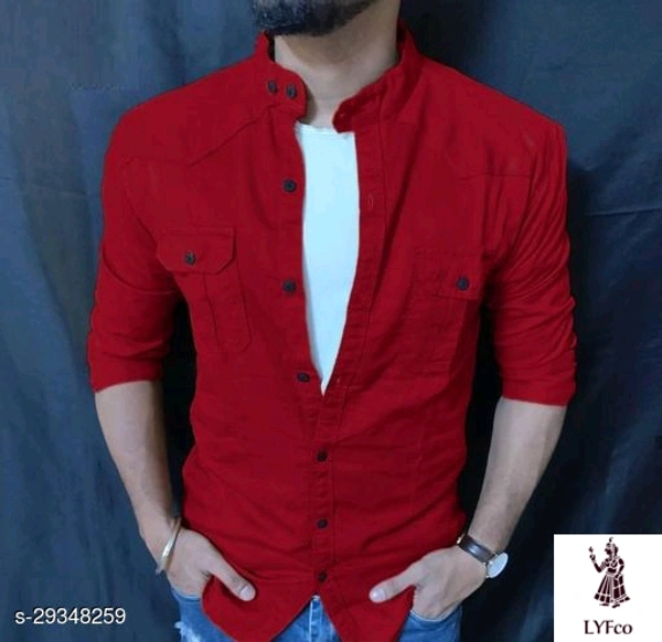 Catalog Name:*Urbane Graceful Men Shirts*Fabric: CottonSleeve Length: Long SleevesPattern: SolidMultipack: 1 - Yellow
