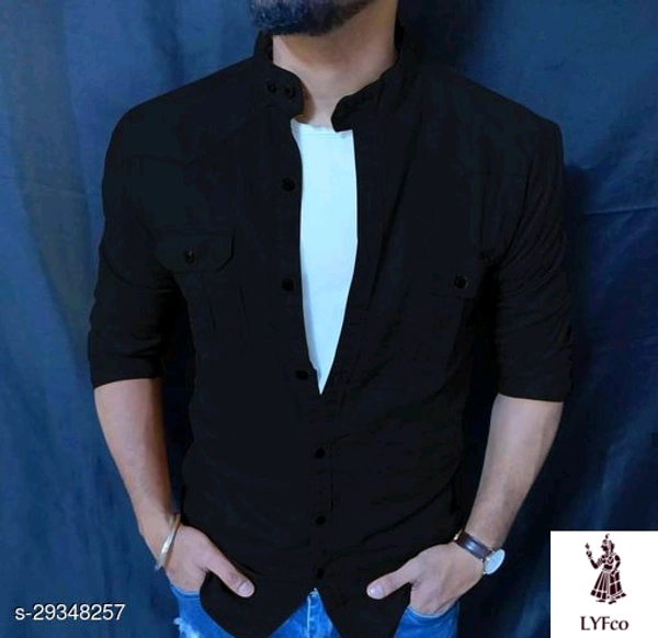 Catalog Name:*Urbane Graceful Men Shirts*Fabric: CottonSleeve Length: Long SleevesPattern: SolidMultipack: 1 - Yellow
