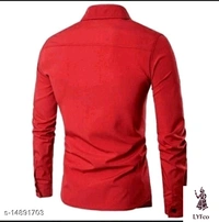 Catalog Name:*Stylish Glamorous Men Shirts*Fabric: CottonSleeve Length: Long SleevesPattern: SolidMultipack: 1 - L