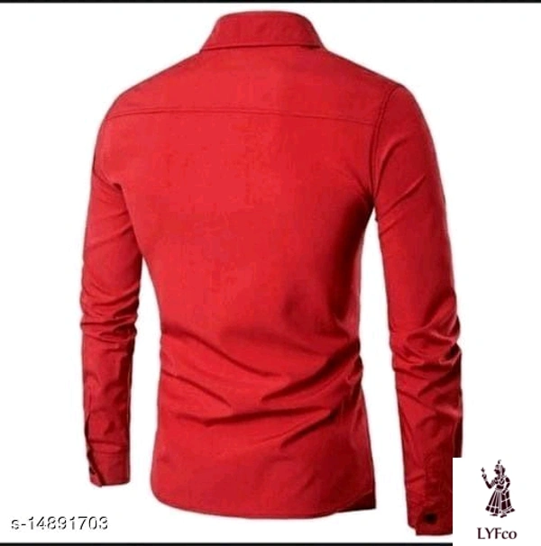 Catalog Name:*Stylish Glamorous Men Shirts*Fabric: CottonSleeve Length: Long SleevesPattern: SolidMultipack: 1 - L