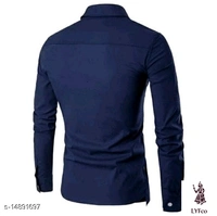 Catalog Name:*Stylish Glamorous Men Shirts*Fabric: CottonSleeve Length: Long SleevesPattern: SolidMultipack: 1 - Blue