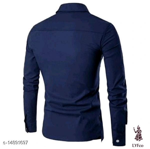 Catalog Name:*Stylish Glamorous Men Shirts*Fabric: CottonSleeve Length: Long SleevesPattern: SolidMultipack: 1 - Blue