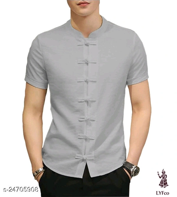Catalog Name:*Trendy Latest Men Shirts*Fabric: CottonSleeve Length: Short SleevesPattern: SolidMultipack: 1 - XL
