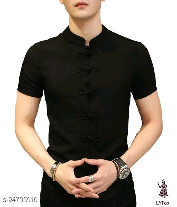Catalog Name:*Trendy Latest Men Shirts*Fabric: CottonSleeve Length: Short SleevesPattern: SolidMultipack: 1 - Red