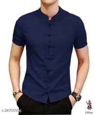 Catalog Name:*Trendy Latest Men Shirts*Fabric: CottonSleeve Length: Short SleevesPattern: SolidMultipack: 1 - Red