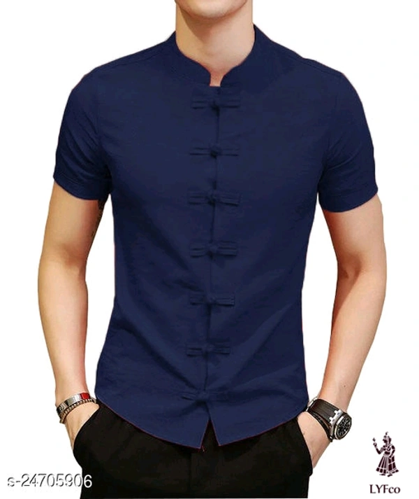 Catalog Name:*Trendy Latest Men Shirts*Fabric: CottonSleeve Length: Short SleevesPattern: SolidMultipack: 1 - Red