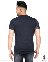 Catalog Name:*Stylish Fabulous Men Tshirts*Fabric: LycraSleeve Length: Short SleevesPattern: Printed,SolidMultipack: 1 - S, Black