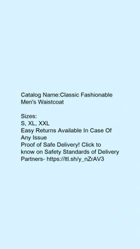 Catalog Name:*Classic Fashionable Men's Waistcoat - M