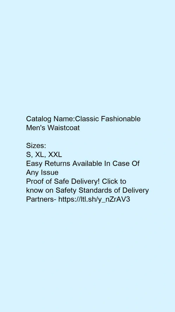Catalog Name:*Classic Fashionable Men's Waistcoat - M