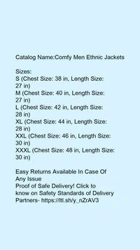 Catalog Name:*Comfy Men Ethnic Jackets* - L