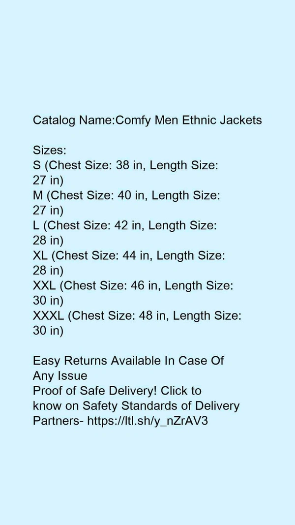 Catalog Name:*Comfy Men Ethnic Jackets* - L