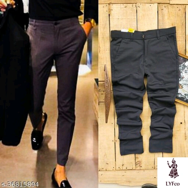 Catalog Name:*Casual Glamarous Men Trousers*Fabric: Cotton BlendPattern: SolidMultipack: 1 - 34