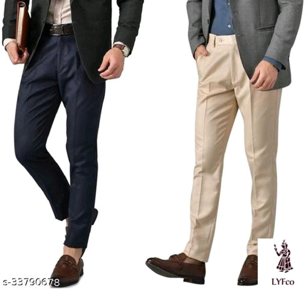 Catalog Name:*Gorgeous Latest Men Trousers*Fabric: Cotton BlendPattern: SolidMultipack: 2 - 42