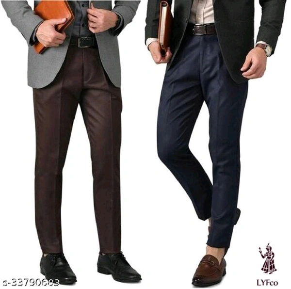 Catalog Name:*Gorgeous Latest Men Trousers*Fabric: Cotton BlendPattern: SolidMultipack: 2 - 44