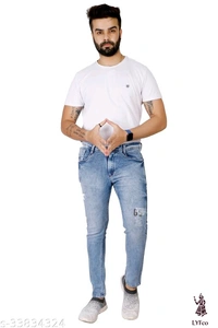 Catalog Name:*Stylish Glamarous Men Jeans*Fabric: DenimPattern: Checked,Dyed/WashedMultipack: 1 - 36