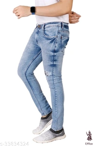 Catalog Name:*Stylish Glamarous Men Jeans*Fabric: DenimPattern: Checked,Dyed/WashedMultipack: 1 - 36