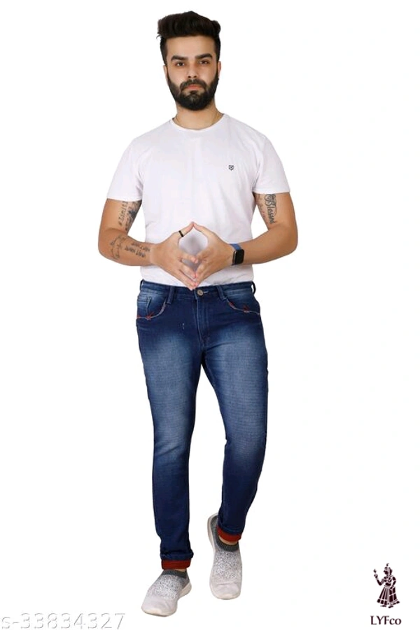 Catalog Name:*Stylish Glamarous Men Jeans*Fabric: DenimPattern: Checked,Dyed/WashedMultipack: 1 - 34