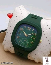 Catalog Name:*Versatile Men Analog Watches*Strap Material: RubberDate Display: NoDial Shape: SquareDisplay Type: AnalogMultipack: 1 - Dark green