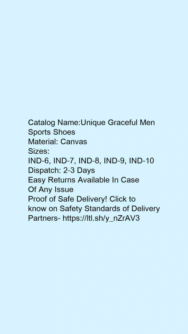 Catalog Name:*Unique Graceful Men Sports Shoes*Material: Canvas - IND-8