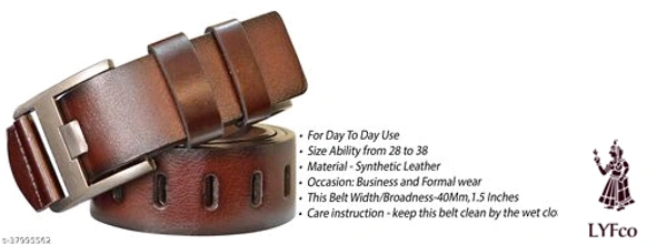 Catalog Name:*Casual Unique Men Belts*Material: SyntheticPattern: SolidMultipack: 1 - 36