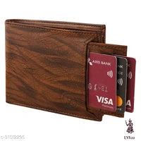 Catalog Name:*FashionableUnique Men Wallets*Material: Faux Leather/Leatherette,Leather,PUNo. of Compartments: 2Pattern: Solid,TexturedMultipack: 1 - Free size