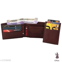 Catalog Name:*FashionableUnique Men Wallets*Material: Faux Leather/Leatherette,Leather,PUNo. of Compartments: 2Pattern: Solid,TexturedMultipack: 1 - Free size