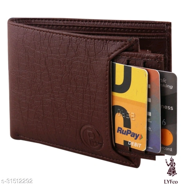 Catalog Name:*FashionableUnique Men Wallets*Material: Faux Leather/Leatherette,Leather,PUNo. of Compartments: 2Pattern: Solid,TexturedMultipack: 1 - Free size