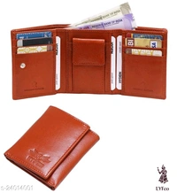 Catalog Name:*FancyTrendy Men Wallets*Material: LeatherNo. of Compartments: 3,2Pattern: Solid,CheckedMultipack: 1 - Free size