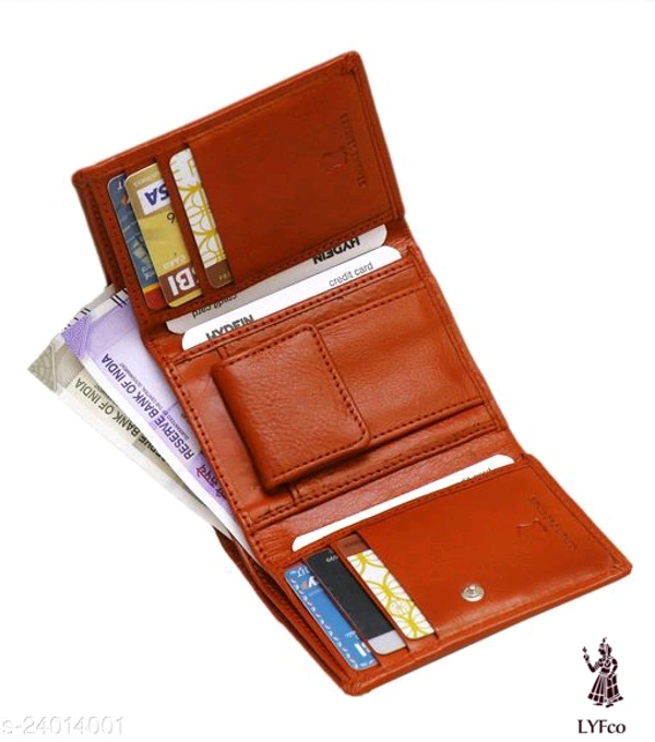 Catalog Name:*FancyTrendy Men Wallets*Material: LeatherNo. of Compartments: 3,2Pattern: Solid,CheckedMultipack: 1 - Free size