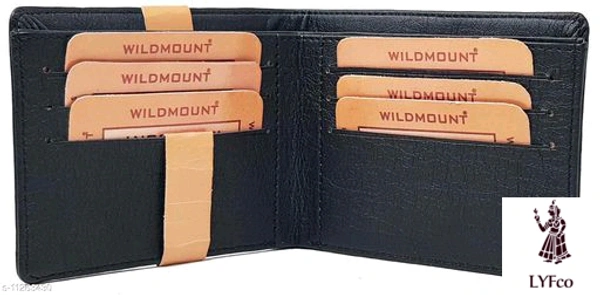 Catalog Name:*FancyTrendy Men Wallets*Material: Faux Leather/LeatheretteNo. of Compartments: 1Pattern: Solid,TexturedMultipack: 1 - Free size