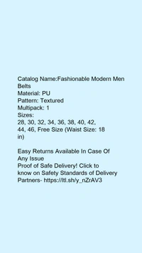 Catalog Name:*Fashionable Modern Men Belts*Material: PUPattern: TexturedMultipack: 1 - 30
