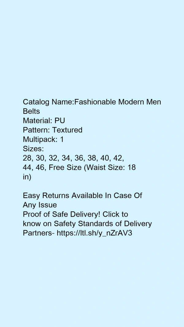 Catalog Name:*Fashionable Modern Men Belts*Material: PUPattern: TexturedMultipack: 1 - 30