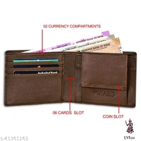 Catalog Name:*StylesUnique Men Wallets*Material: LeatherNo. of Compartments: 2Pattern: SolidMultipack: 1 - free size