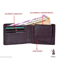 Catalog Name:*StylesUnique Men Wallets*Material: LeatherNo. of Compartments: 2Pattern: SolidMultipack: 1 - Free size