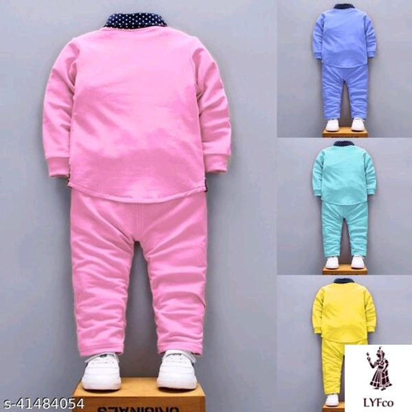 Catalog Name:*Pretty Funky Boys Top & Bottom Sets*Top Fabric: Hosiery CottonBottom Fabric: Hosiery CottonSleeve Length: Long SleevesTop Pattern: Self DesignBottom Pattern: Self-DesignMultipack: SingleAdd-Ons: Bow Tie - 4-5 Years